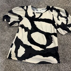 h and m puff sleeve shirt